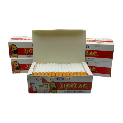 500x Zig Zag Premium Regular King Size Filter Tubes Cork Tobacco Cigarette Red