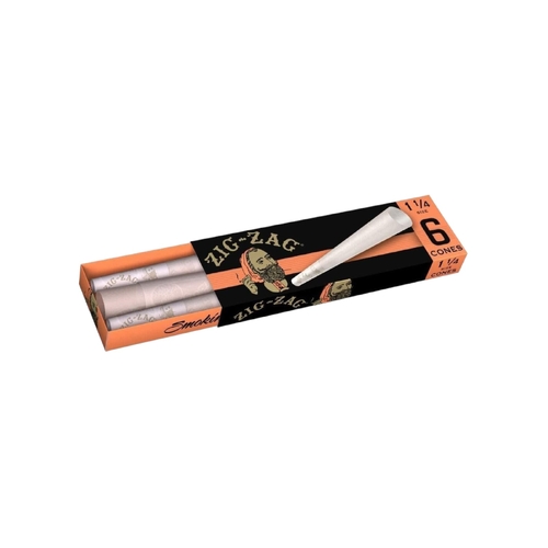 Zig Zag Ultra Thin Pre Rolled Cones 1 1/4 Size - 6 Cone Pack