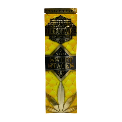 1 x Billionaire Wraps Sweet Stacks Flavor Rolling Papers 2 Wraps Per Pack