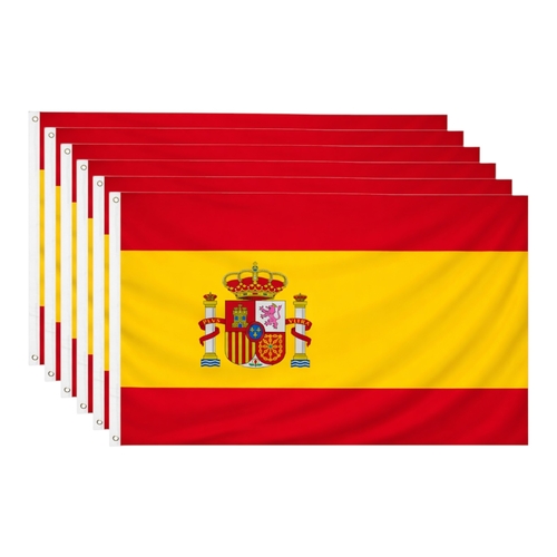 6 x Spain Flag 90 x 150 cm Spanish Flag National Pride Indoor Outdoor Display