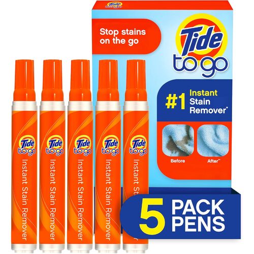 Tide To Go 5 Pack - Instant Stain Remover Liquid Pen - 5 Count - Laundry washing