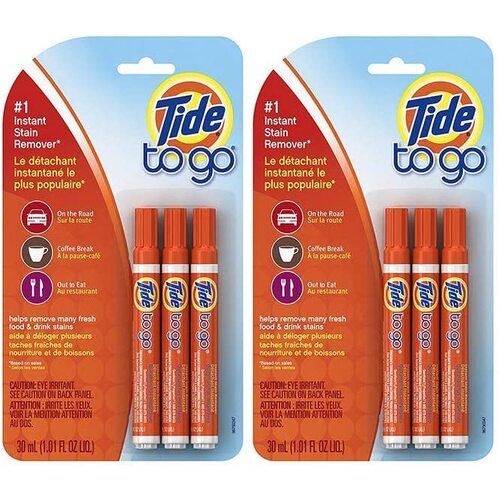 Tide To Go 6 Pack - Instant Stain Remover Liquid Pen - 2x3 count - Laundry washing
