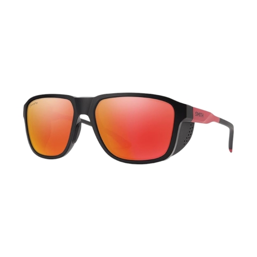 Smith Embark Sunglasses Matte Black/Red ChromaPop Red Mirror Lens Unisex