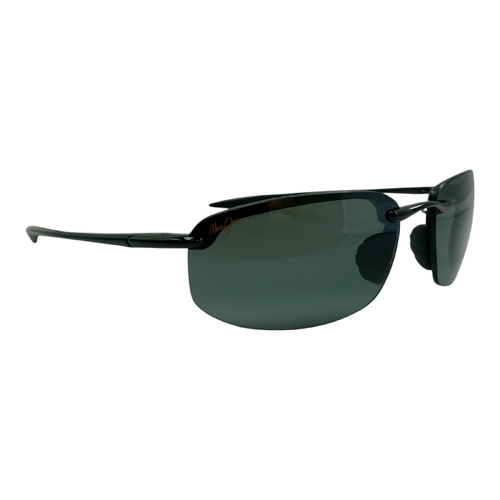 Maui Jim Hookipa 407 Unisex Polarised Sunglasses Gloss Black Frame Grey Lens