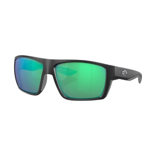 Costa Del Mar Bloke Mens Sunglasses Matte Black Green Mirror 580G Lens XL