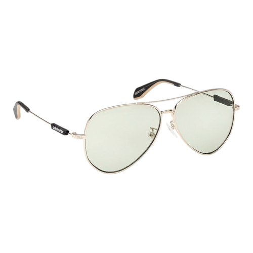 Adidas OR0085 Unisex Sunglasses 28N 59 Shiny Rose Gold Green Aviator 59mm New