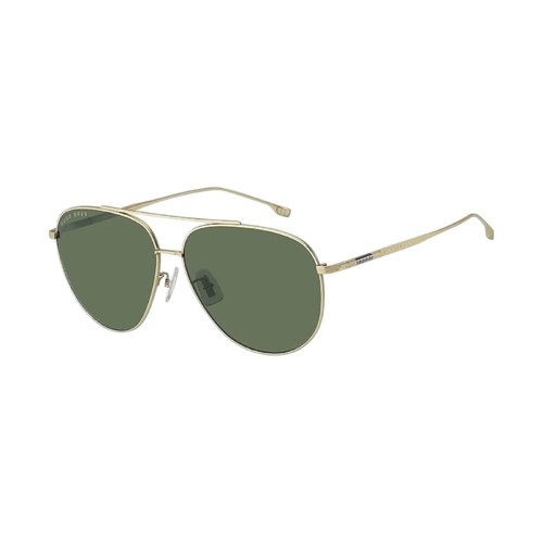 Hugo Boss 1296/F/S Mens Sunglasses Semi-Matte Gold Green Lens 63mm