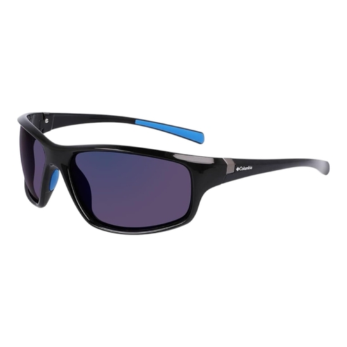 Columbia Slick Creek Men’s Rectangular Sunglasses Black Blue Polarised 62mm
