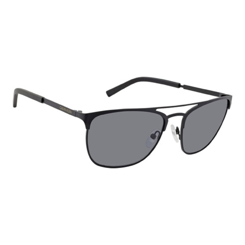 Calvin Klein CK20123S Mens Sunglasses Black Frame Grey Lens Square UV