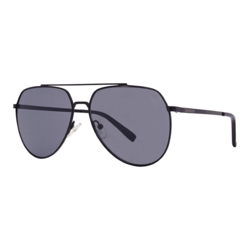 Calvin Klein CK20124S Mens Sunglasses Black Frame Grey Lens Pilot UV