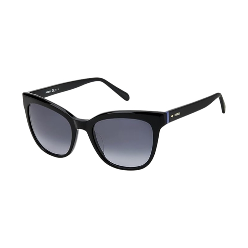 Fossil Womens Black Sunglasses Cat Eye Grey Lenses 53mm FOS2111S