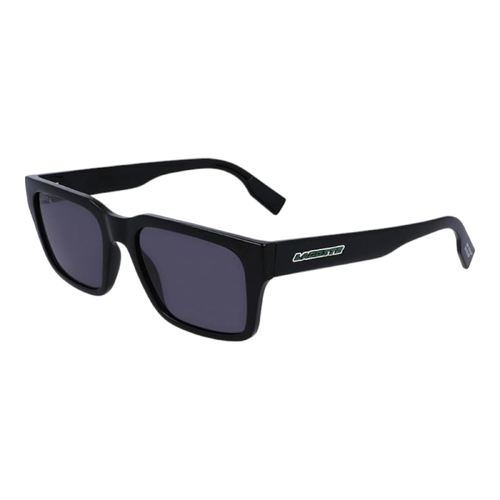 Lacoste L6004S Men’s Sunglasses Black Frame Solid Grey Lens Rectangular Style
