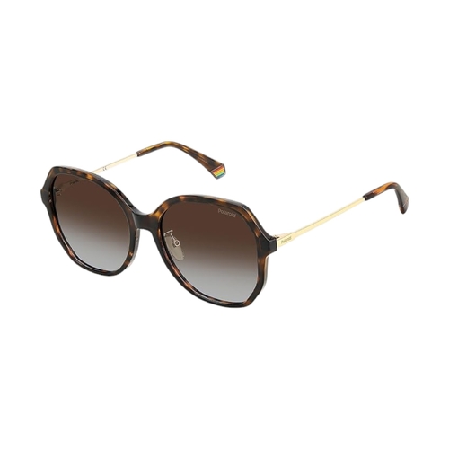 Polaroid Womens Havana Sunglasses Butterfly 57mm Full Rim PLD6177GS-086/LA