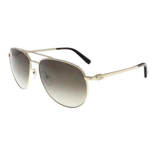 Salvatore Ferragamo SF 157S 717 Unisex Sunglasses Gold Grey Lens 60mm Pilot