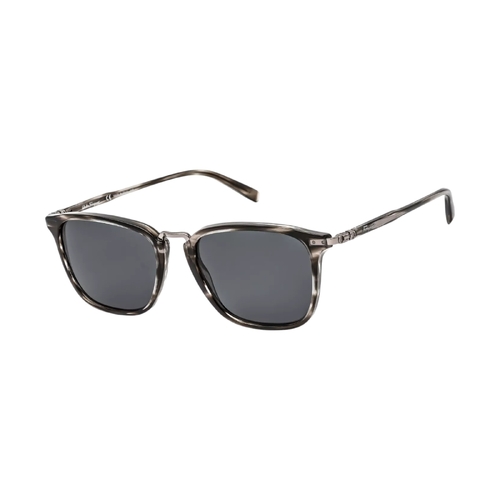 Salvatore Ferragamo SF910S 003 Sunglasses Striped Grey Frame Blue Grey Lens 54mm