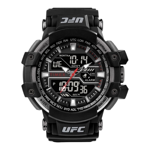Timex UFC Tactic Mens Watch 53mm Black Analogue Quartz 50m Water Resistant