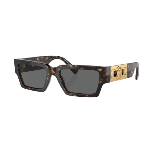 Versace Womens Havana Rectangle Sunglasses Dark Grey Lens 54mm VE4459F 108/87