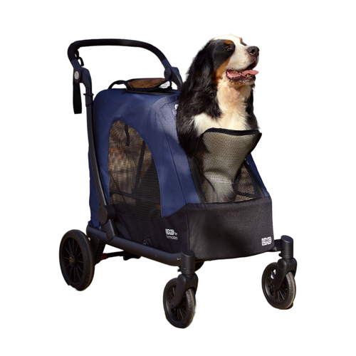 Furmates - Limo Pet Stroller Pram for Big Dogs (up to 50kg)- Compact &amp; Foldable