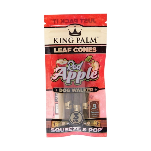 King Palm Red Apple Flavoured Roll Smoking Tobacco Herbs - 3 Per Pack